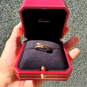 Cartier Gold Ring in Red Box